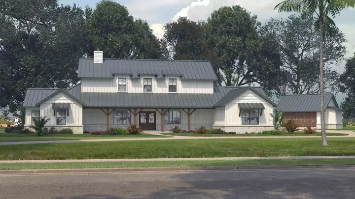 Country house plans 59-252 - front exterior, 3,298 sq ft, 3 bed, 3 bath house plans | Monster House Plans