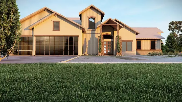 French Country house plans 59-255 - front exterior, 2,659 sq ft, 3 bed, 3 bath house plans | Monster House Plans
