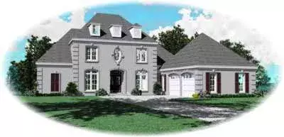 Mediterranean house plans 6-1014 - front exterior, 3,216 sq ft, 3 bed, 4 bath house plans | Monster House Plans