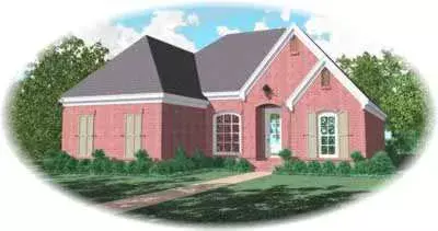 European house plans 6-1047 - front exterior, 2,416 sq ft, 3 bed, 2 bath house plans | Monster House Plans