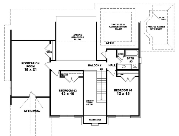 Upper/Second Floor Plan:6-1061