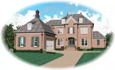 European house plans 6-1063 - front exterior, 3,175 sq ft, 4 bed, 3 bath house plans | Monster House Plans