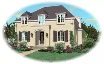 European house plans 6-1066 - front exterior, 3,575 sq ft, 3 bed, 3 bath house plans | Monster House Plans
