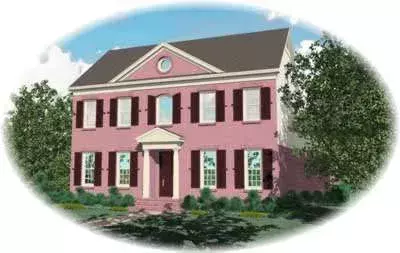 Southern Colonial house plans 6-1069 - front exterior, 3,643 sq ft, 4 bed, 4 bath house plans | Monster House Plans