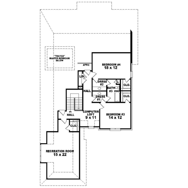 Upper/Second Floor Plan:6-1070