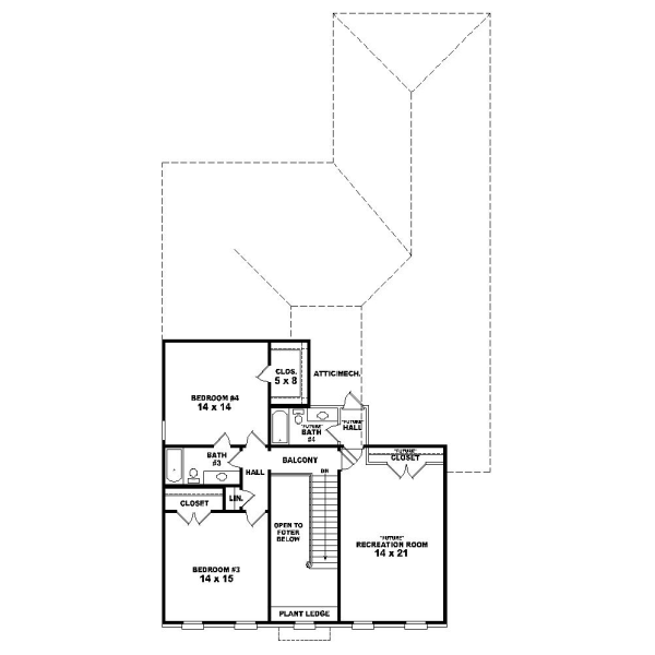 Upper/Second Floor Plan:6-1074