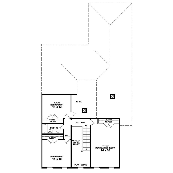 Upper/Second Floor Plan:6-1077