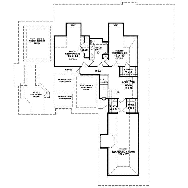 Upper/Second Floor Plan:6-1080