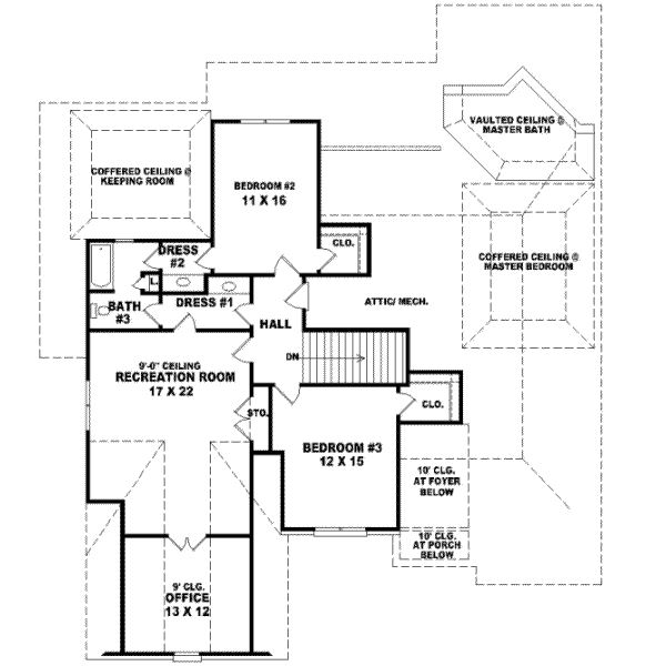 Upper/Second Floor Plan:6-1086