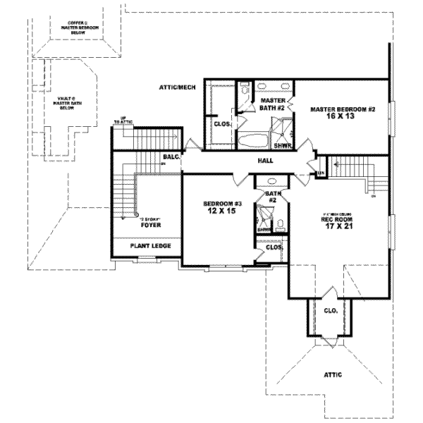 Upper/Second Floor Plan:6-1096