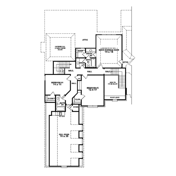 Upper/Second Floor Plan:6-1100
