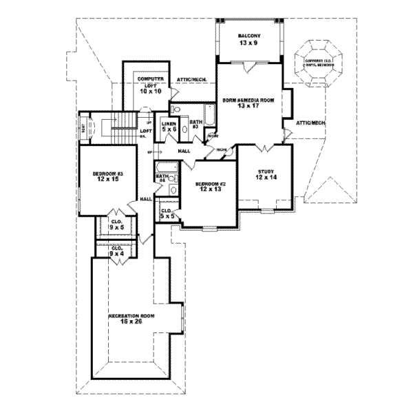 Upper/Second Floor Plan:6-1101