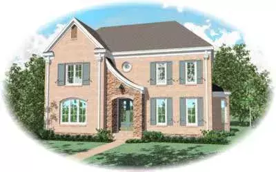 French Country house plans 6-1108 - front exterior, 3,684 sq ft, 4 bed, 3 bath house plans | Monster House Plans