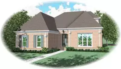 French Country house plans 6-1110 - front exterior, 2,598 sq ft, 3 bed, 3 bath house plans | Monster House Plans