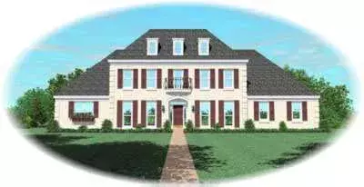 Southern Colonial house plans 6-1120 - front exterior, 3,814 sq ft, 3 bed, 4 bath house plans | Monster House Plans