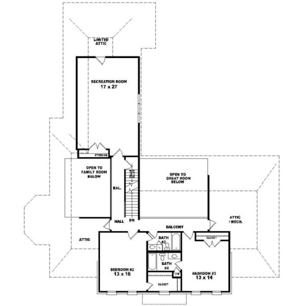Upper/Second Floor Plan:6-1134