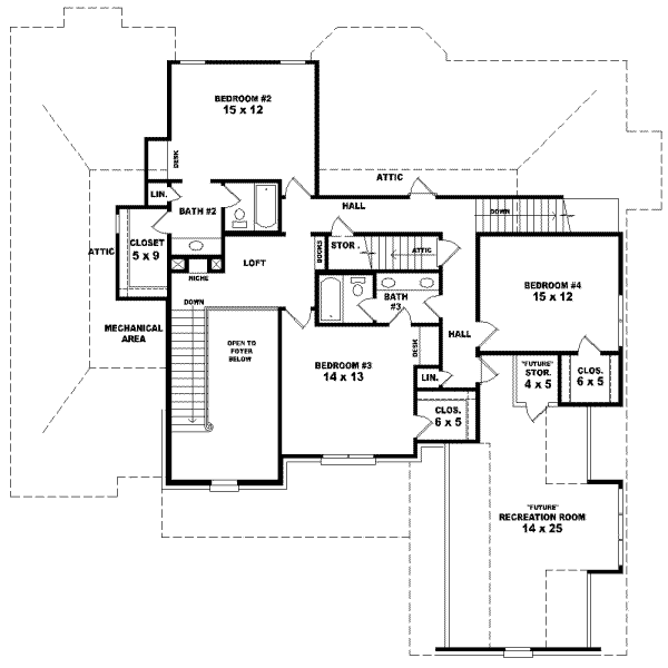 Upper/Second Floor Plan:6-1142