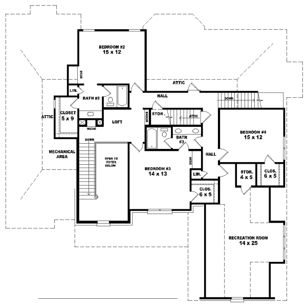 Upper/Second Floor Plan:6-1144