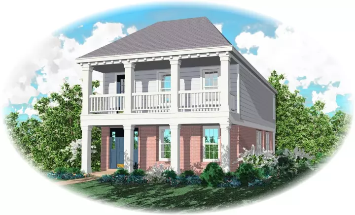 Southern house plans 6-115 - front exterior, 1,824 sq ft, 3 bed, 2 bath house plans | Monster House Plans