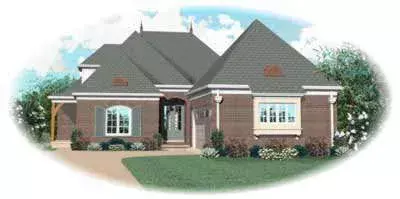 European house plans 6-1155 - front exterior, 2,954 sq ft, 4 bed, 3 bath house plans | Monster House Plans