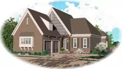 English Country house plans 6-1156 - front exterior, 2,679 sq ft, 3 bed, 2 bath house plans | Monster House Plans