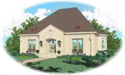 European house plans 6-1157 - front exterior, 3,012 sq ft, 3 bed, 3 bath house plans | Monster House Plans
