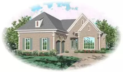 European house plans 6-1166 - front exterior, 3,415 sq ft, 3 bed, 3 bath house plans | Monster House Plans