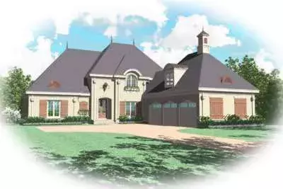 French Country house plans 6-1168 - front exterior, 3,895 sq ft, 4 bed, 3 bath house plans | Monster House Plans