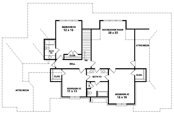 Upper/Second Floor Plan:6-1177