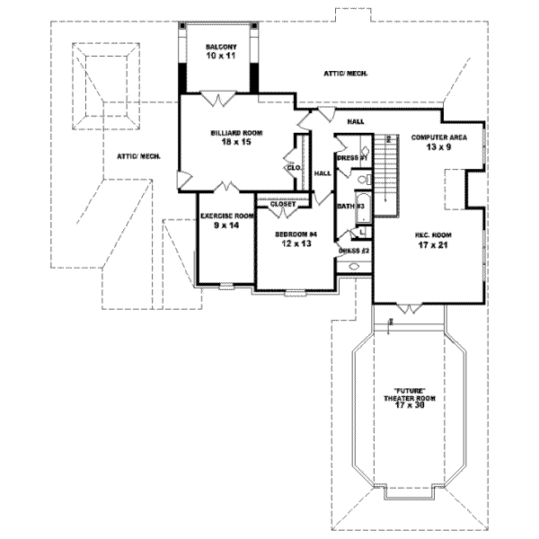 Upper/Second Floor Plan:6-1181