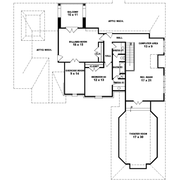 Upper/Second Floor Plan:6-1182