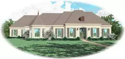 European house plans 6-1188 - front exterior, 3,167 sq ft, 3 bed, 3 bath house plans | Monster House Plans
