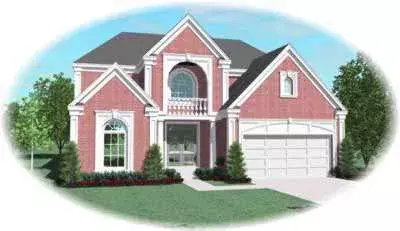 European house plans 6-1190 - front exterior, 4,243 sq ft, 4 bed, 4 bath house plans | Monster House Plans
