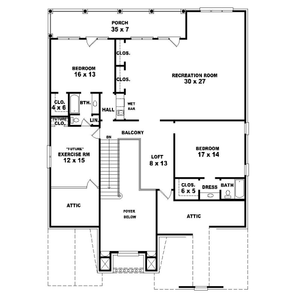 Upper/Second Floor Plan:6-1190