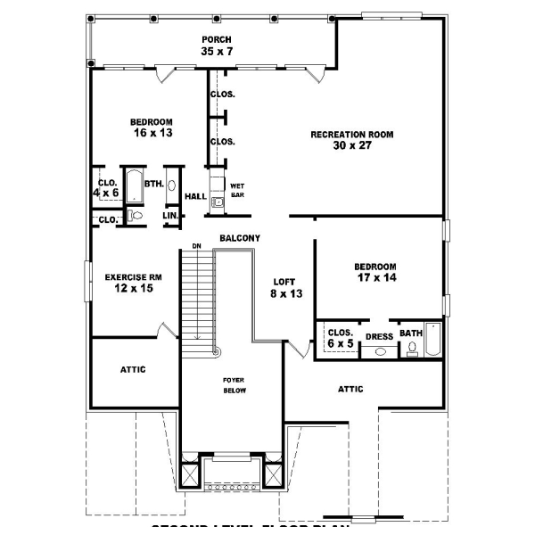 Upper/Second Floor Plan:6-1191