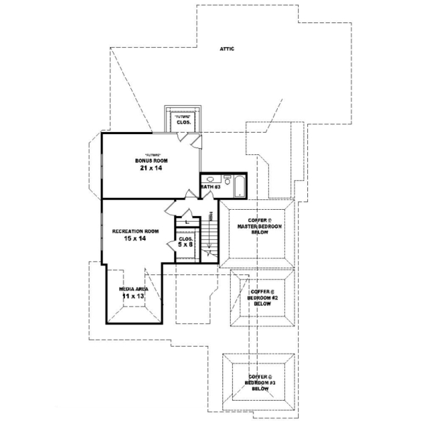 Upper/Second Floor Plan:6-1195