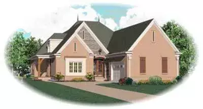European house plans 6-1196 - front exterior, 3,525 sq ft, 4 bed, 3 bath house plans | Monster House Plans
