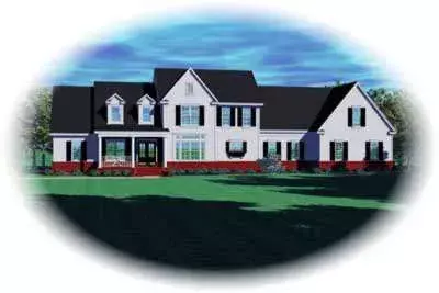 Traditional house plans 6-1213 - front exterior, 4,514 sq ft, 4 bed, 4 bath house plans | Monster House Plans