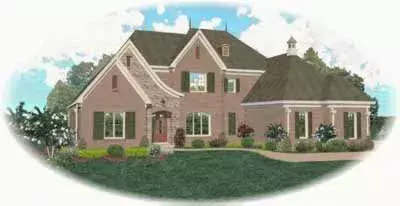 French Country house plans 6-1221 - front exterior, 4,454 sq ft, 4 bed, 4 bath house plans | Monster House Plans