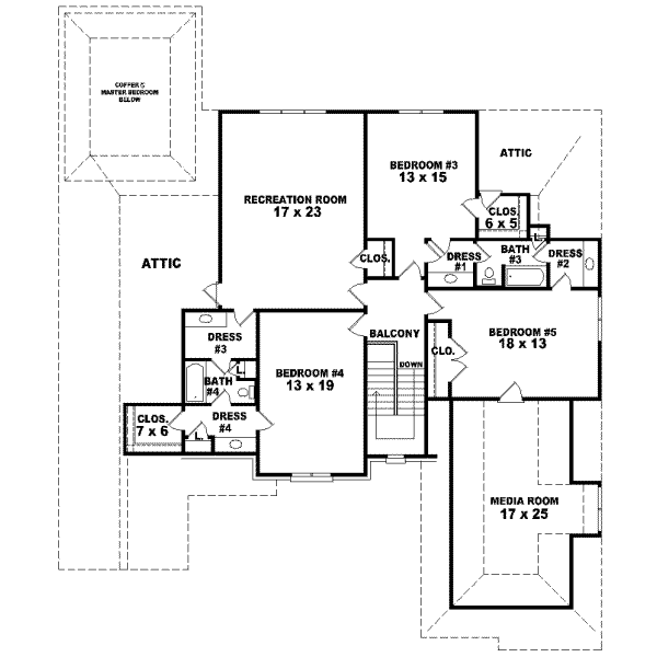Upper/Second Floor Plan:6-1222