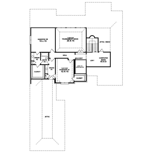 Upper/Second Floor Plan:6-1227