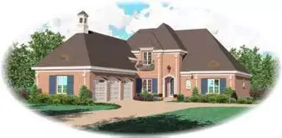 European house plans 6-1228 - front exterior, 4,209 sq ft, 4 bed, 3 bath house plans | Monster House Plans