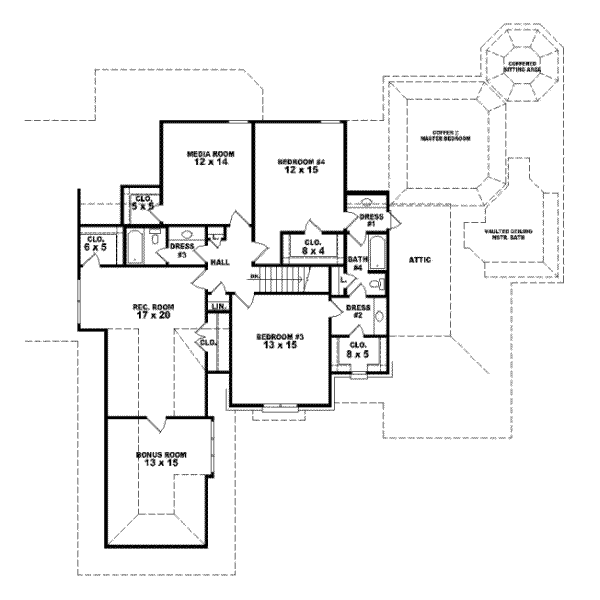 Upper/Second Floor Plan:6-1232