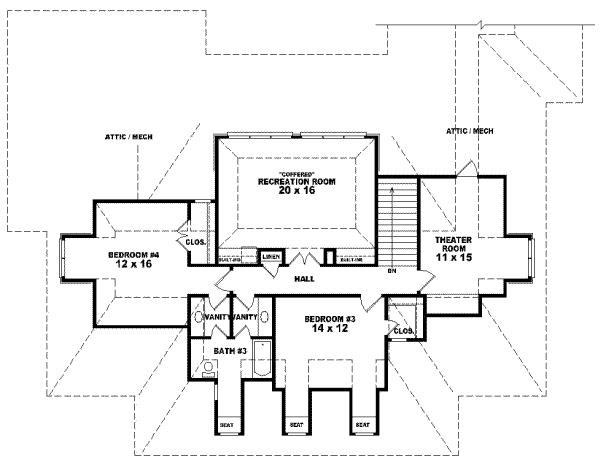 Upper/Second Floor Plan:6-1234