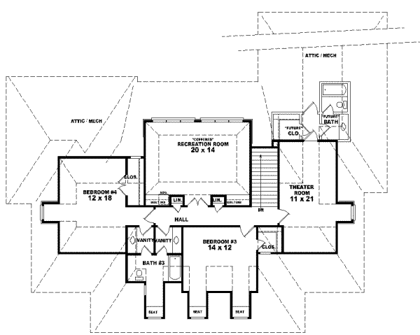 Upper/Second Floor Plan:6-1235