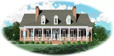 Country house plans 6-1237 - front exterior, 4,666 sq ft, 4 bed, 4 bath house plans | Monster House Plans