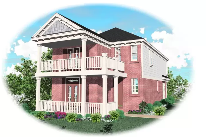 Southern house plans 6-124 - front exterior, 1,688 sq ft, 3 bed, 2 bath house plans | Monster House Plans