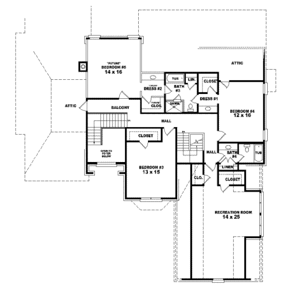 Upper/Second Floor Plan:6-1241