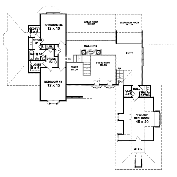 Upper/Second Floor Plan:6-1245