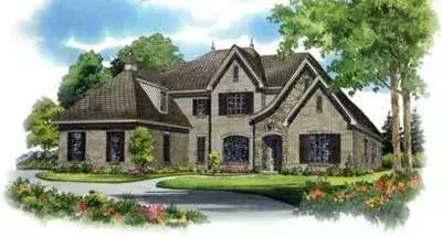 French Country house plans 6-1250 - front exterior, 5,214 sq ft, 4 bed, 4 bath house plans | Monster House Plans